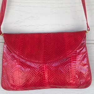 Genuine J Irene Snakeskin Purse Clutch